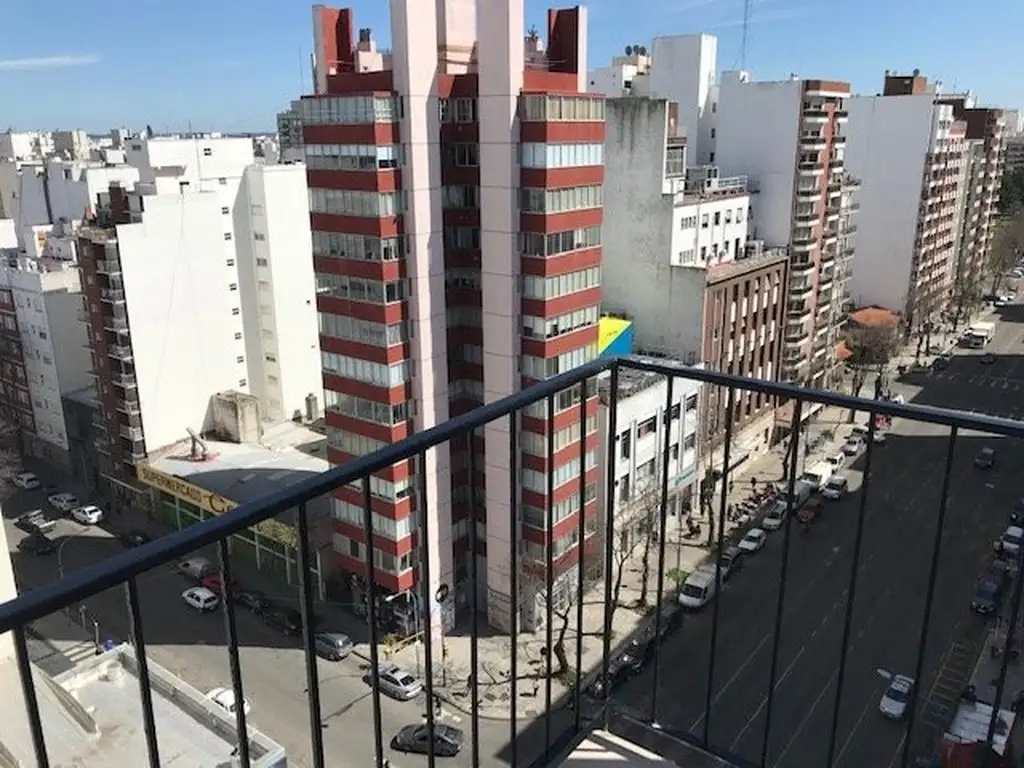 Departamento de 2 ambientes externo con balcón