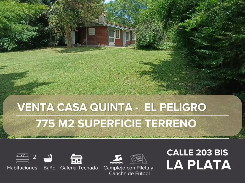 VENTA CASA QUINTA EN EL PELIGRO, LA PLATA