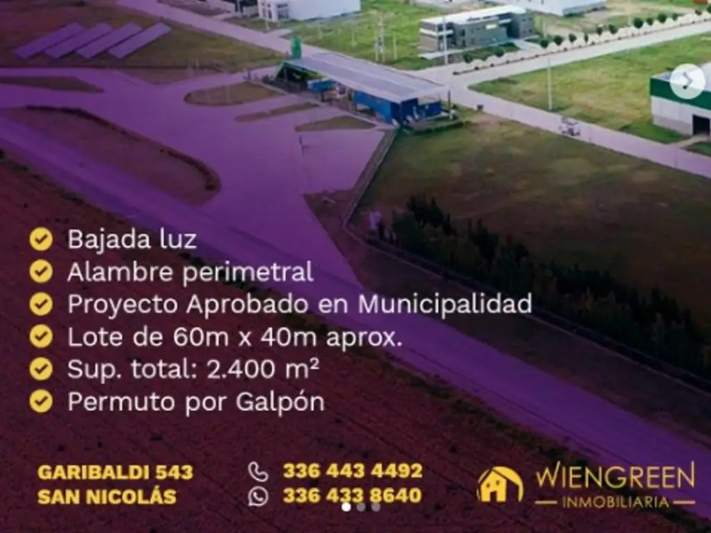 Vendo o Permuto Lote en Parque Industrial Norte