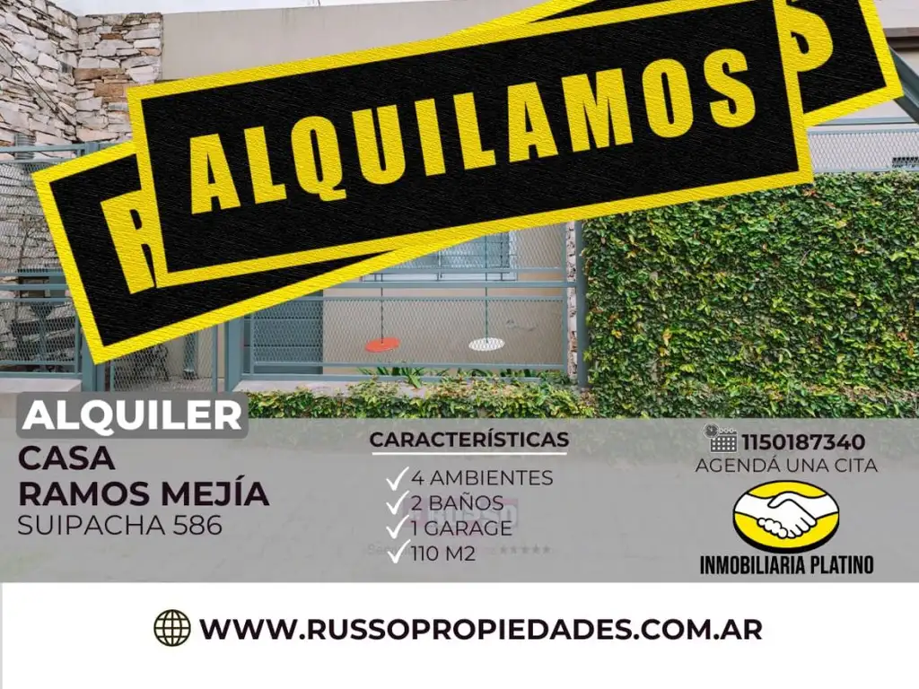 Alquiler Casa 4 Ambientes Ramos Mejia