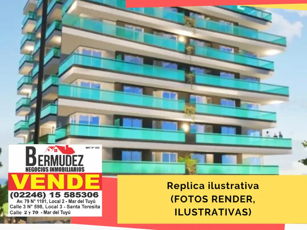 Deptos Venta En Block monoambiente 2 Y 3 Ambientes Mar De Ajo Calle fco de las carreras 349