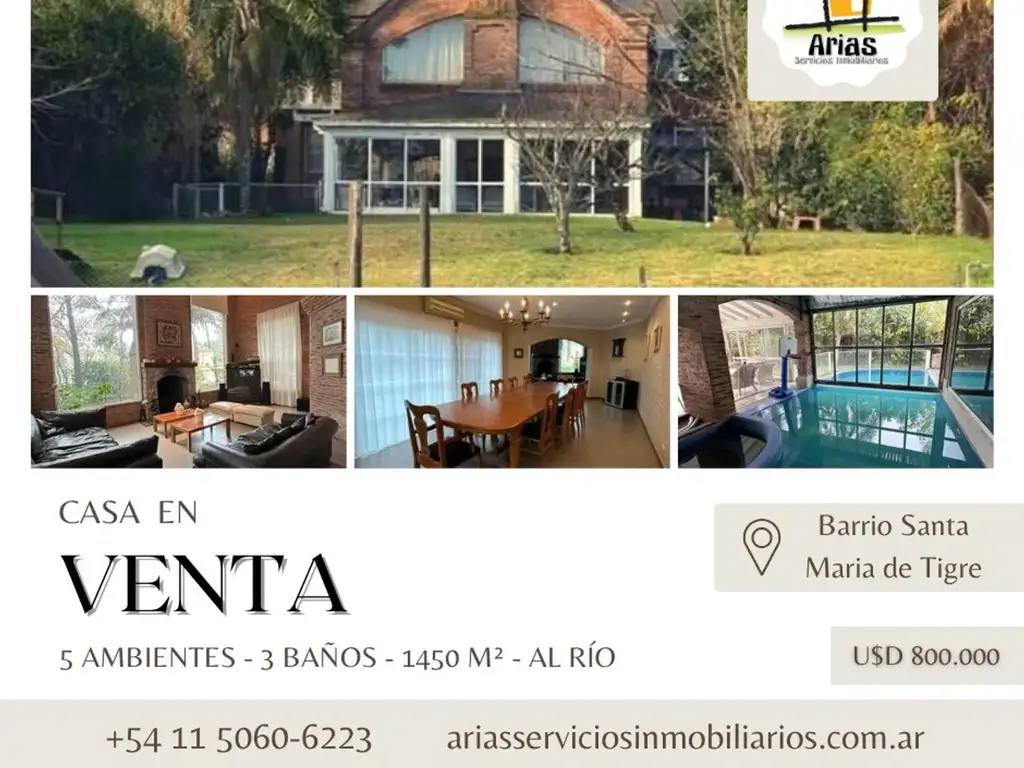 Impactante Casa en venta en el Barrio Santa Maria de Tigre