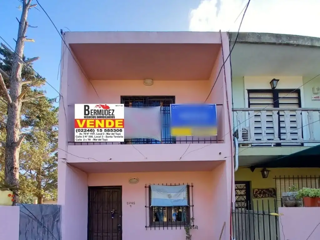 Venta duplex de 3 amb al frente, calle 7 entre 57 y 58 mar del tuyu