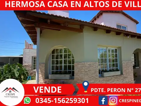 VENDO HERMOSA PROPIEDAD ALTOS DE VILLA ADELA