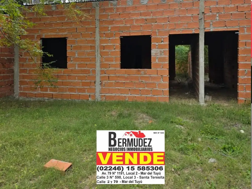 Venta Financiada Chalet 3 Amb en Mar Del Tuyu, calle 60 e/ 5 Y 6