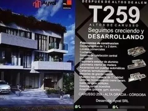 Departamento en venta en pozo, en Alta Gracia