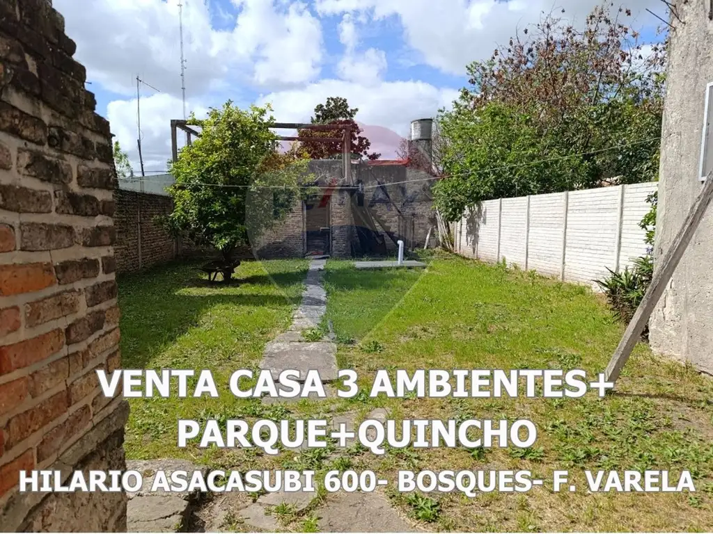 VENTA CASA 3AMB. CON COCHERA BOSQUES F. VARELA