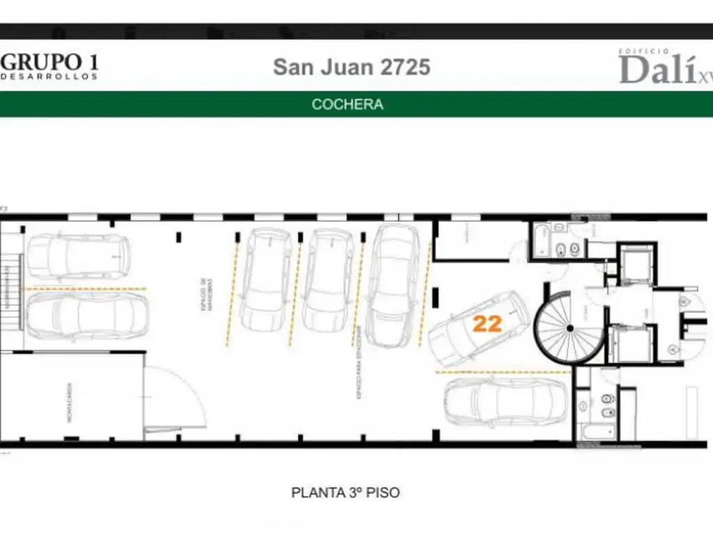 Cochera - San Juan al 2700 - Macrocentro Rosario