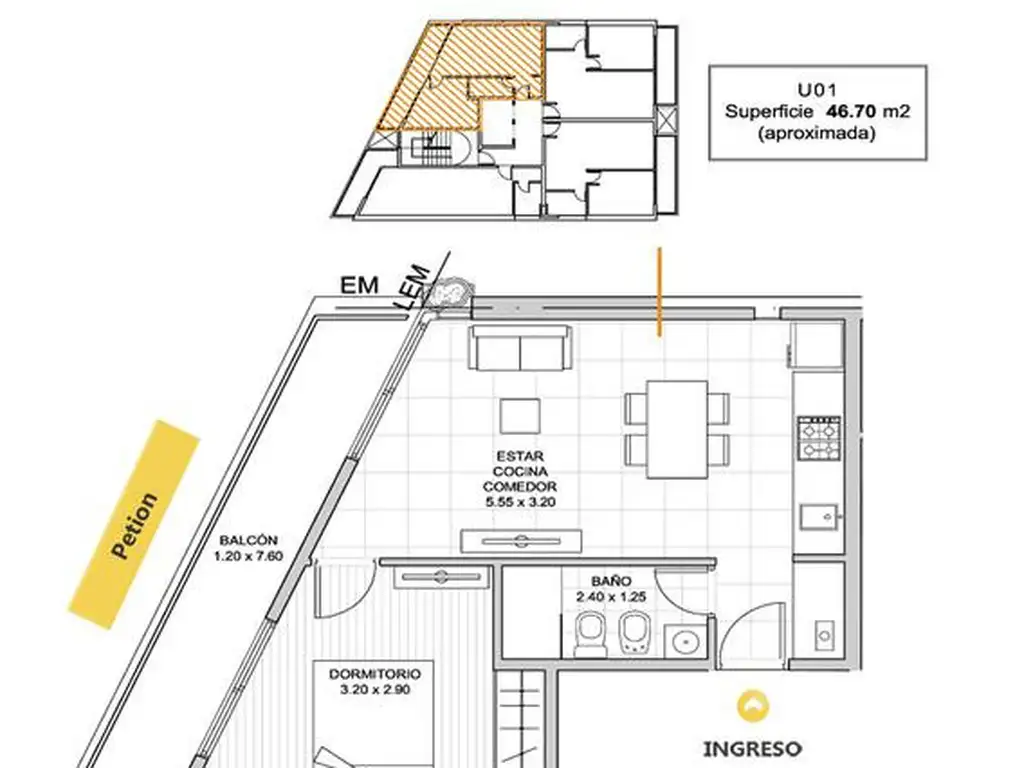 Departamento 1 dormitorio en venta - Remedios de Escalada de San Martin