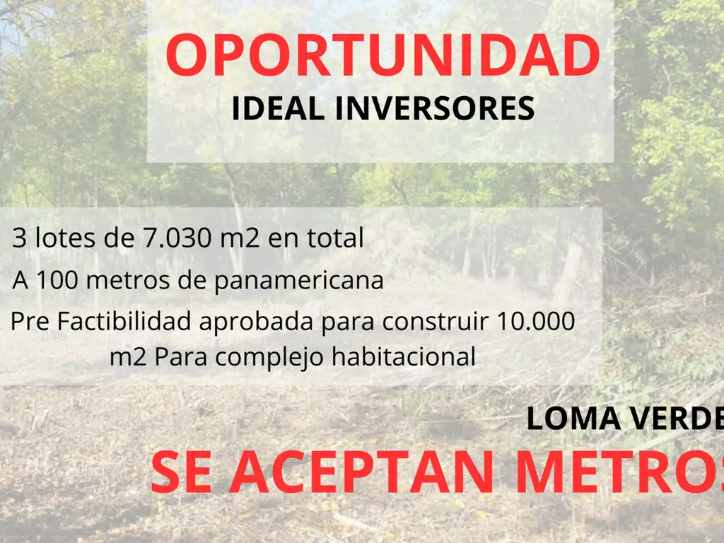 TERRENO EN OPORTUNIDAD EN LOMA VERDE 7030m2