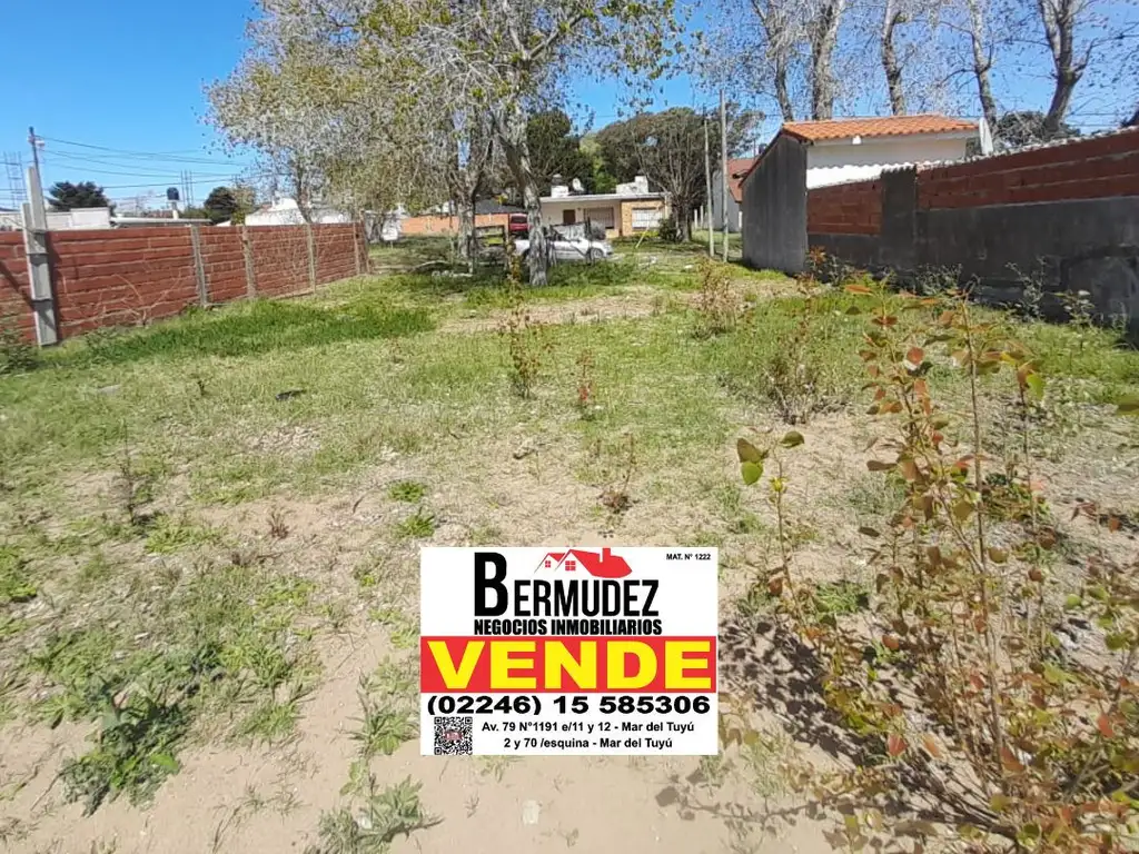 Venta Lote En Mar Del Tuyú Calle 66 Entre 4 Y 5