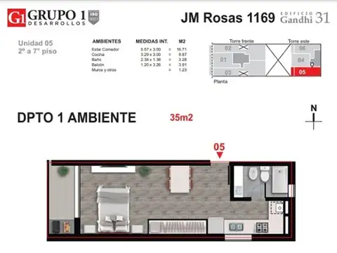 Departamento Mono Ambiente Juan Manuel De Rosas 1169 Rosario