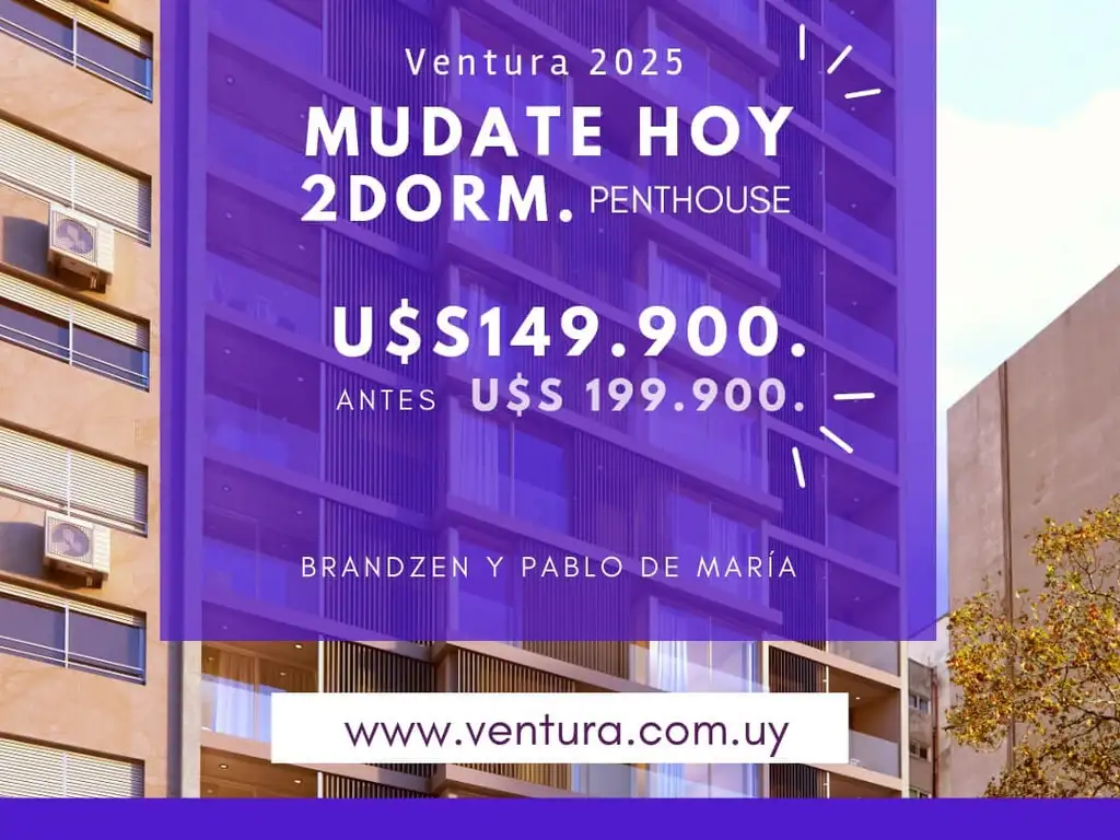 (VEN-VEN-119) Venta Apartamento 2 dormitorios - Ventura 2025