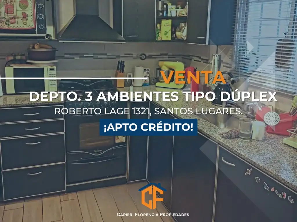 VENTA DE DEPARTAMENTO TIPO DÚPLEX DE 3 AMBIENTES, EN EXCELENTE ESTADO Y APTO CRÉDITO