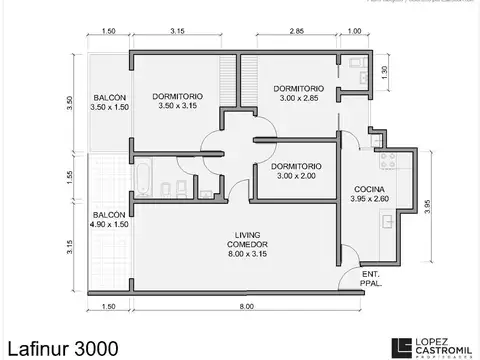 Departamento en Venta en Palermo Chico - 4 ambientes