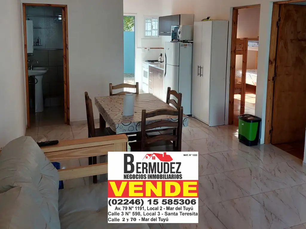 Chalet venta 3 ambientes Mar del tuyu calle 7 entre 86 y 87