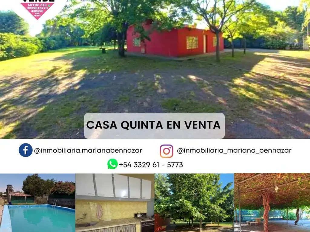 CASA QUINTA EN VENTA - SAN PEDRO