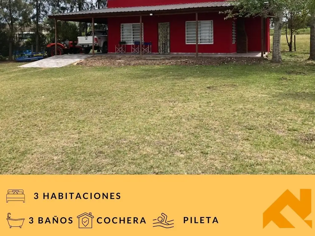 VENTA DE CASA CON CABAÑA Y PILETA EN HUGHES