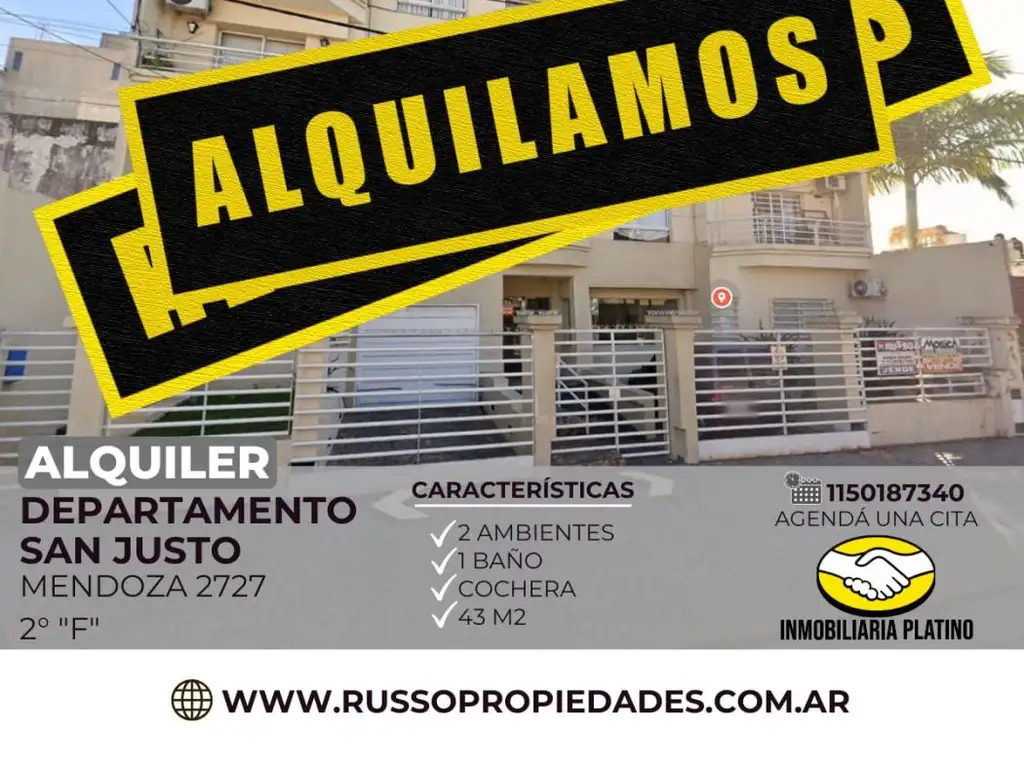 Departamento Alquiler San Justo 2 Ambientes