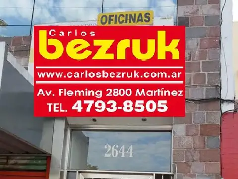 Impecable oficina comercial/consultorio en alquiler en Martínez.