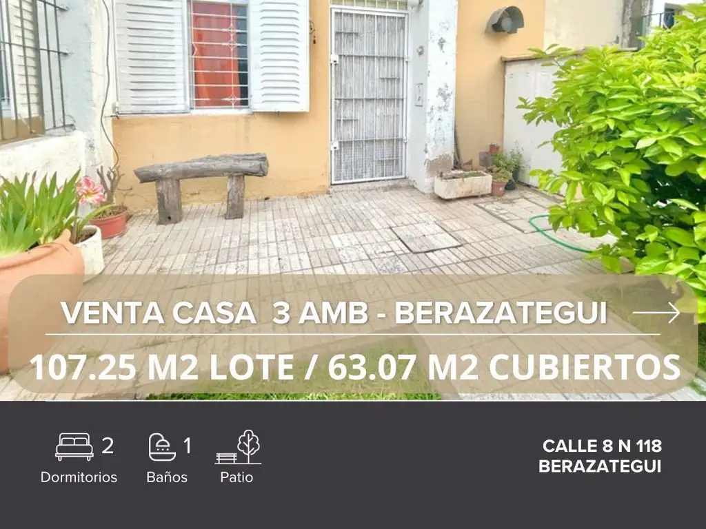 VENTA PH 3 AMB PATIO COMPLEJO CERRADO BERAZATEGUI