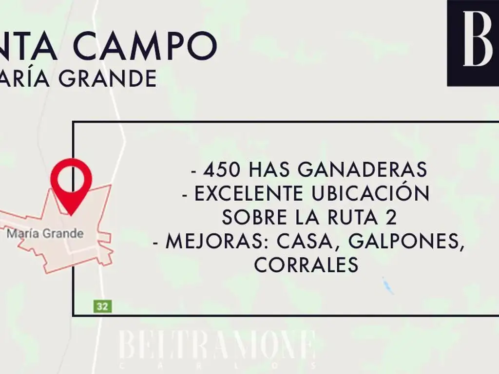 VENTA CAMPO MARÍA GRANDE