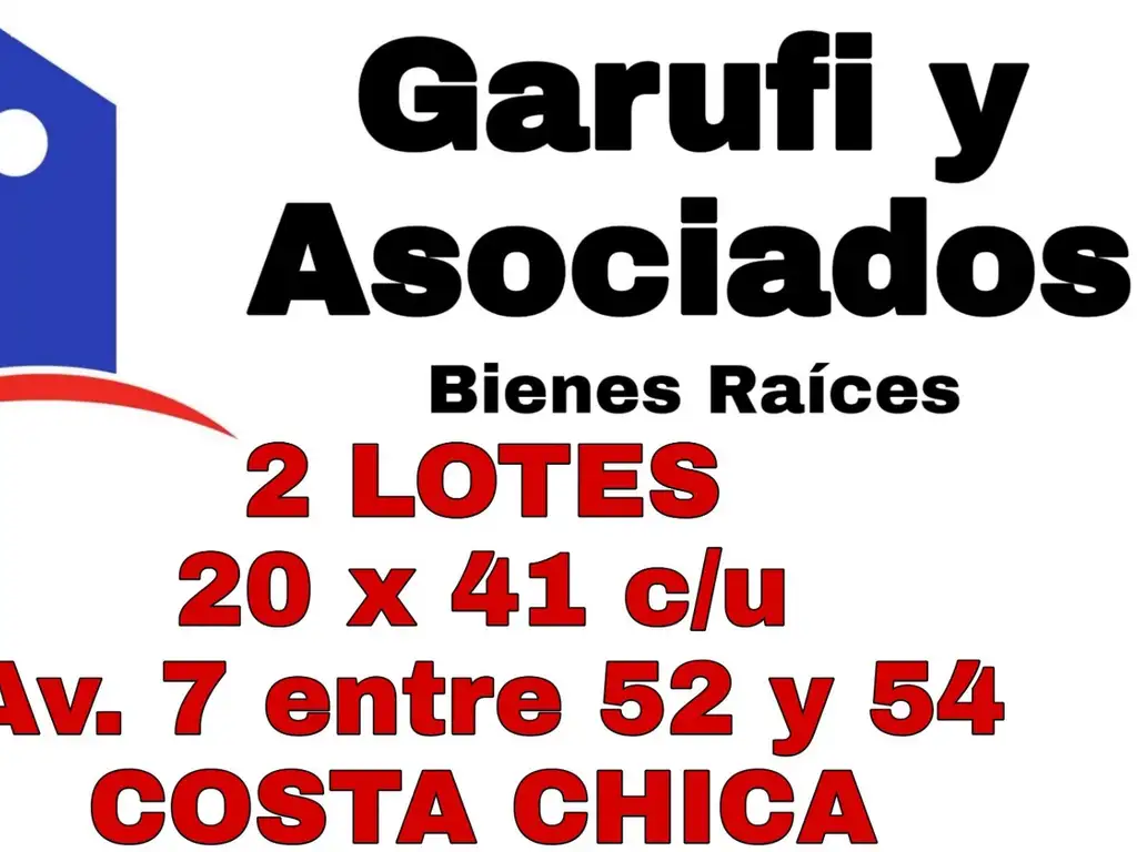 2 Grandes Lotes en Costa Chica de 20 x 40 c/u