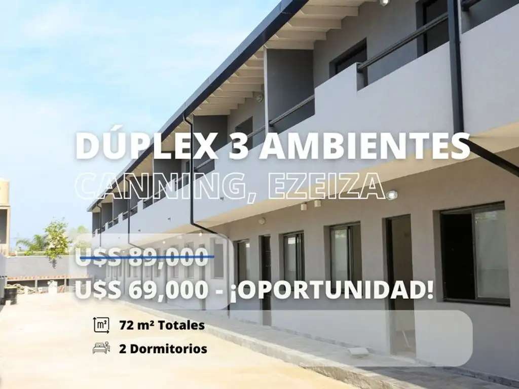 DUPLEX 3 AMBIENTES VENTA EN CANNING CON COCHERA