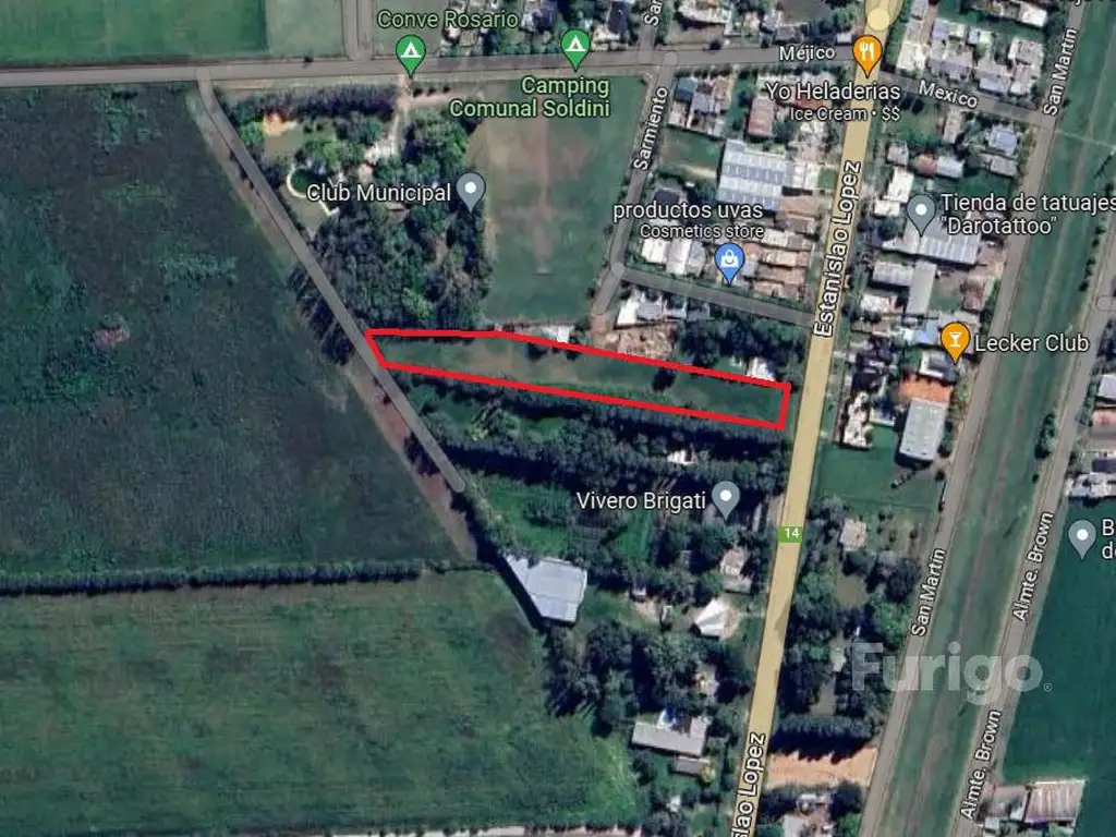 Terreno en  Venta sobre Ruta 14 - Soldini