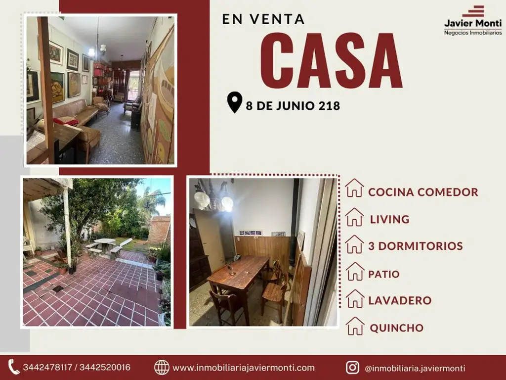 CASA EN VENTA - 8 de Junio