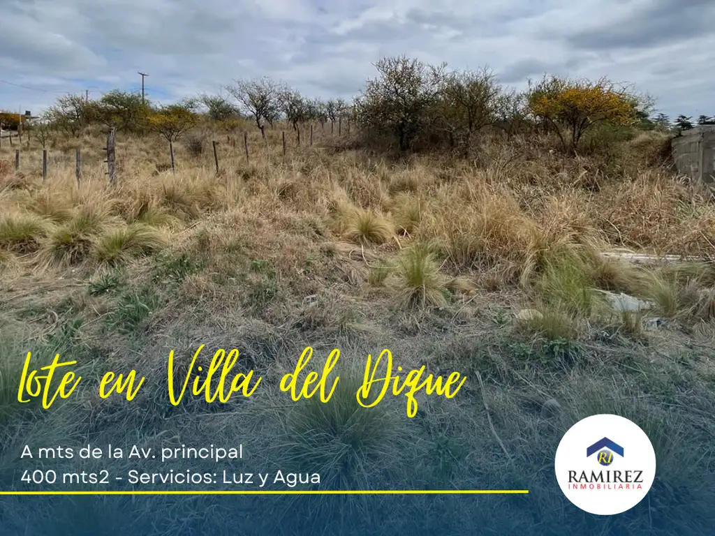 TERRENO EN VENTA EN VILLA DEL DIQUE