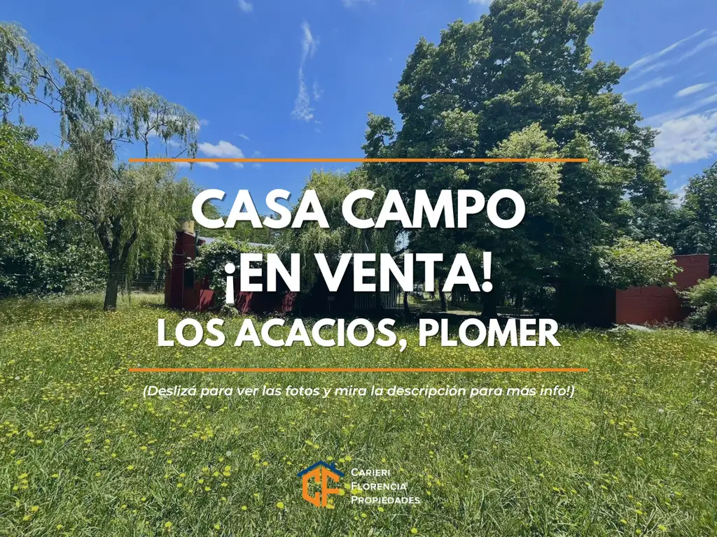 CASA CAMPO CON AMPLIO TERRENO, EN VENTA