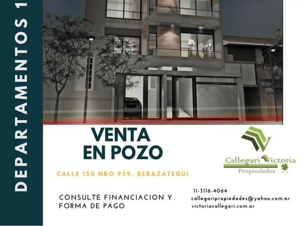 VENTA DEPARTAMENTOS EN  POZO/ BERAZATEGUI CENTRO