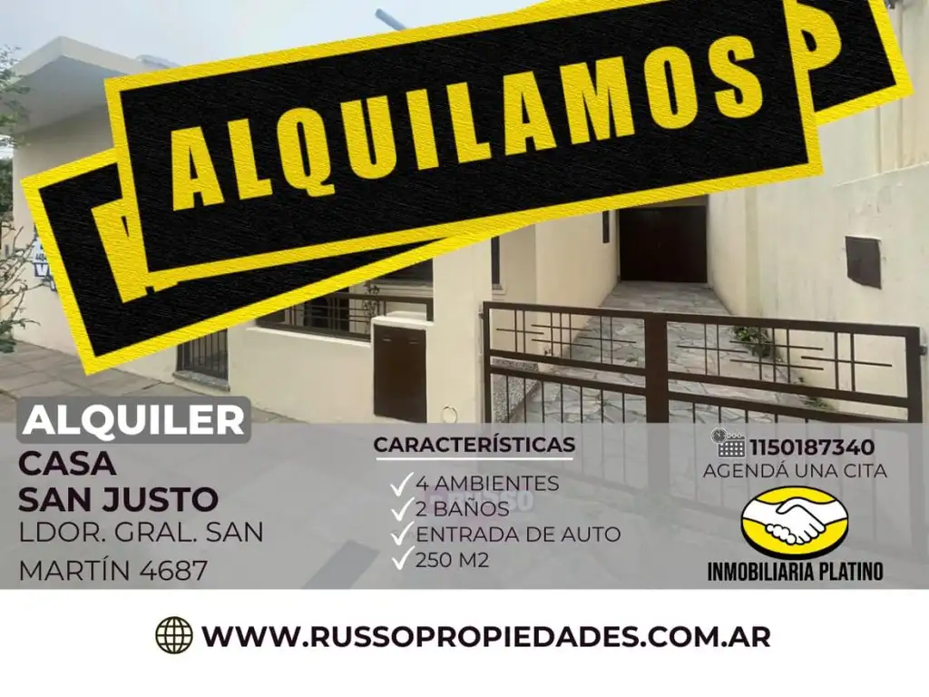 Alquiler casa 4 ambientes