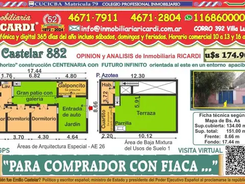 PARA COMPRADOR SIN FIACA CASA CENTENARIA con FUTURO INFINITO