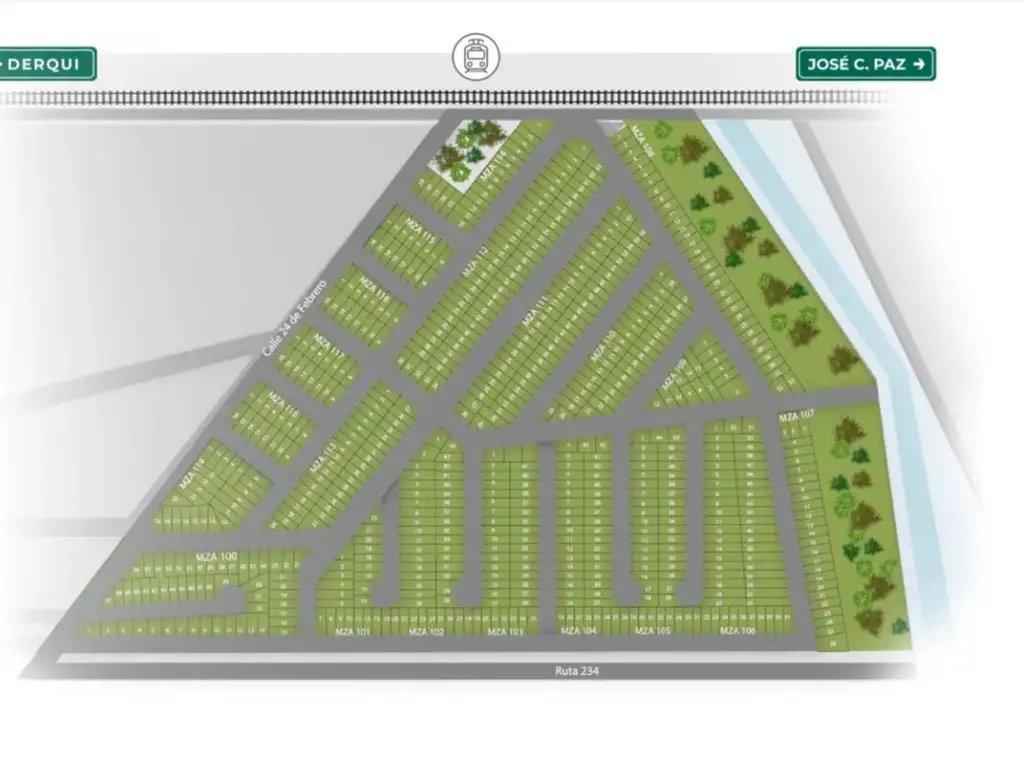 Lotes Barrio parque Derqui Pilar posesión inmediata financia