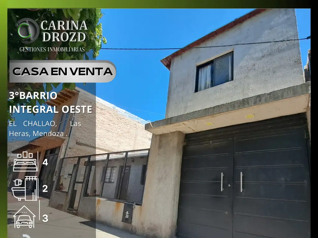 Casa en venta de 4 dormitorios c/ cochera en El Challao