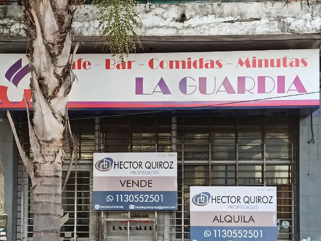 VENTA LOCAL 40 MTS C/BAÑO Y PATIO  (con renta) VIRREYES