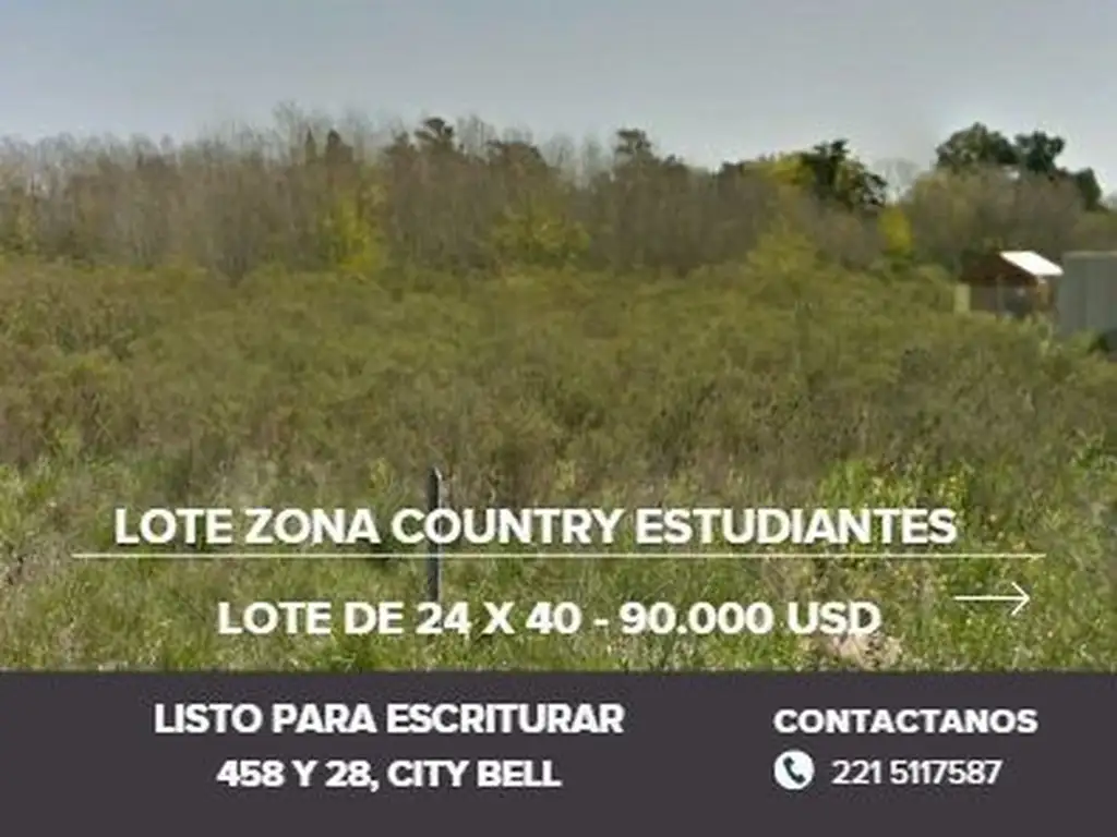 Lote en venta en City Bell, Barrio Country de Estudiantes