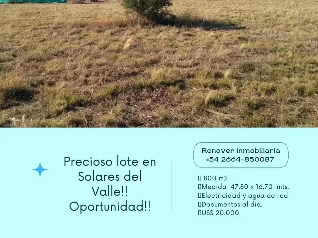 Lote en venta