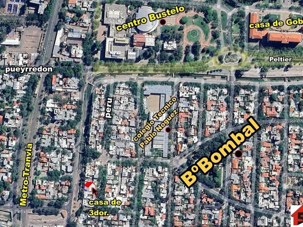 Casa a precio de lote x desnivel terreno Bº Bombal