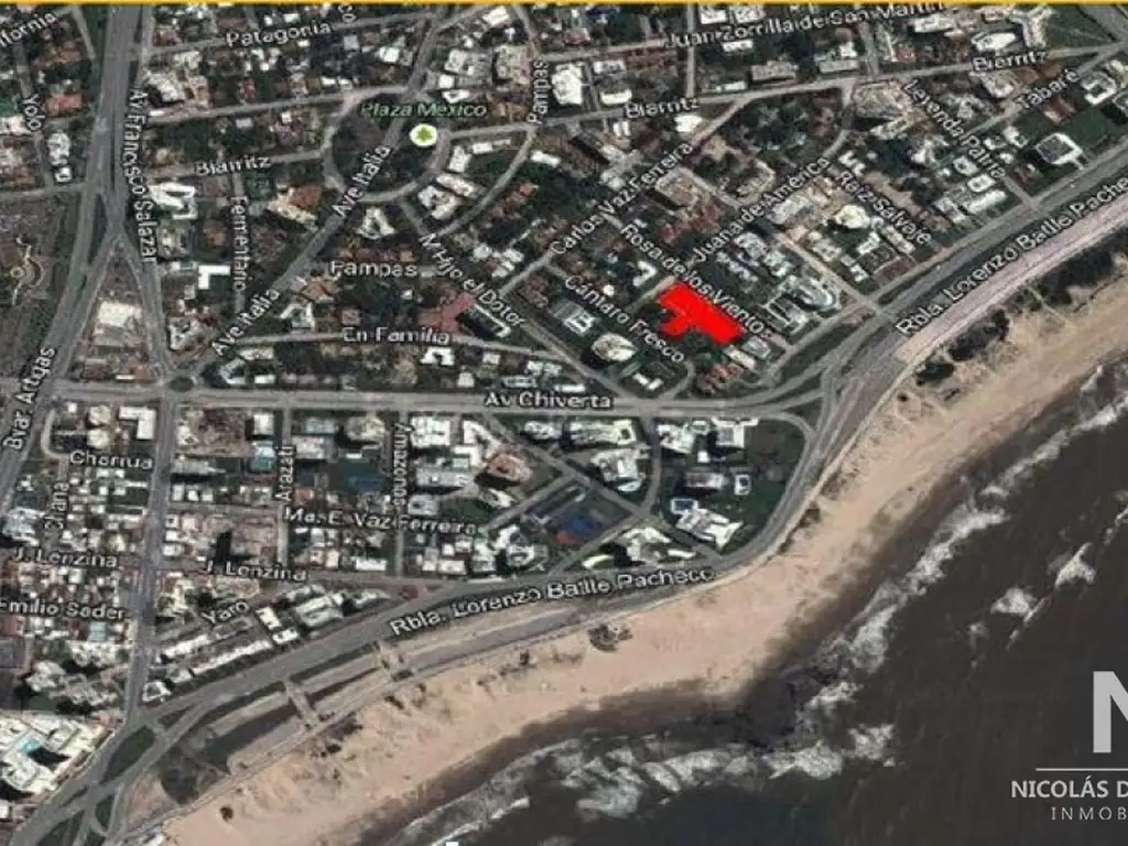 Terreno para desarrollar edificio en la zona de Playa Brava , Punta del Este