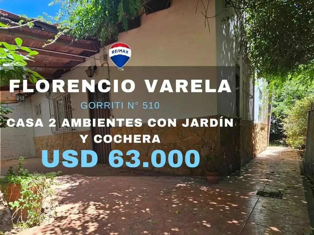 VENTA CASA 2 AMB JARDÍN Y COCHERA FLORENCIO VARELA