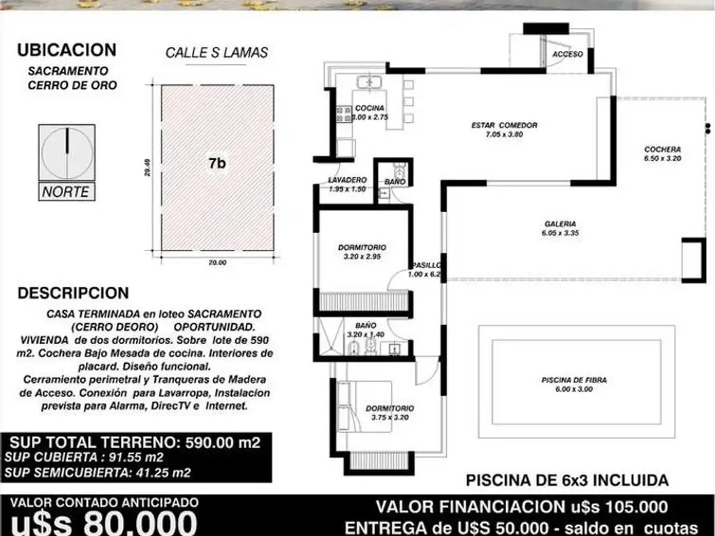 Casa a estrenar 2 dom 2 baños pileta Merlo SAN LUIS