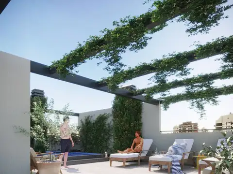 Departamento 2 ambientes con 2 baños