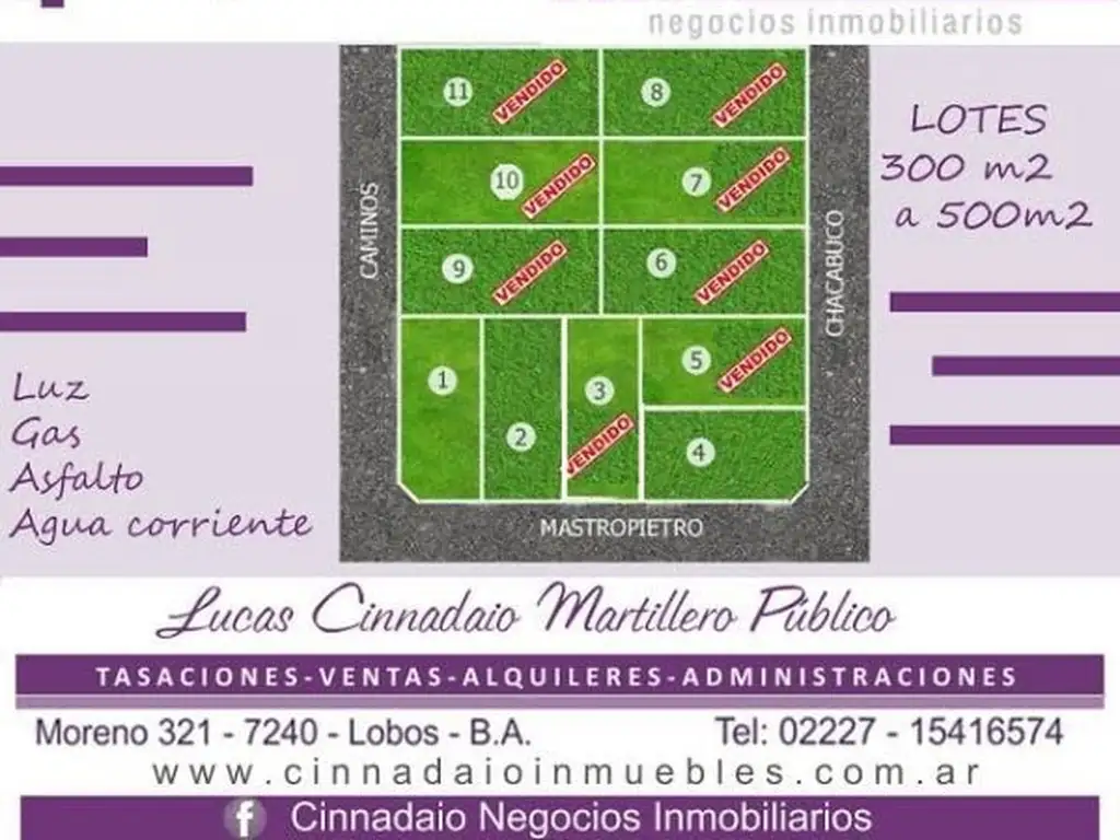 Lote - Venta - Argentina, Lobos - Mastropietro 400