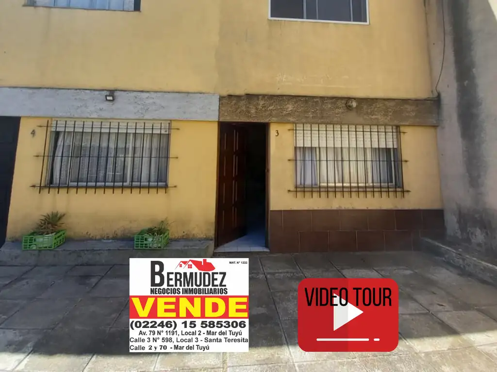 Duplex de 3 amb en excelente zona de Santa Teresita, amoblado. Calle 34 e/ 4 y 5