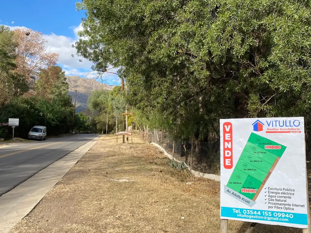 Lotes de 2000 m2 en Loma Bola, sobre avenida Principal