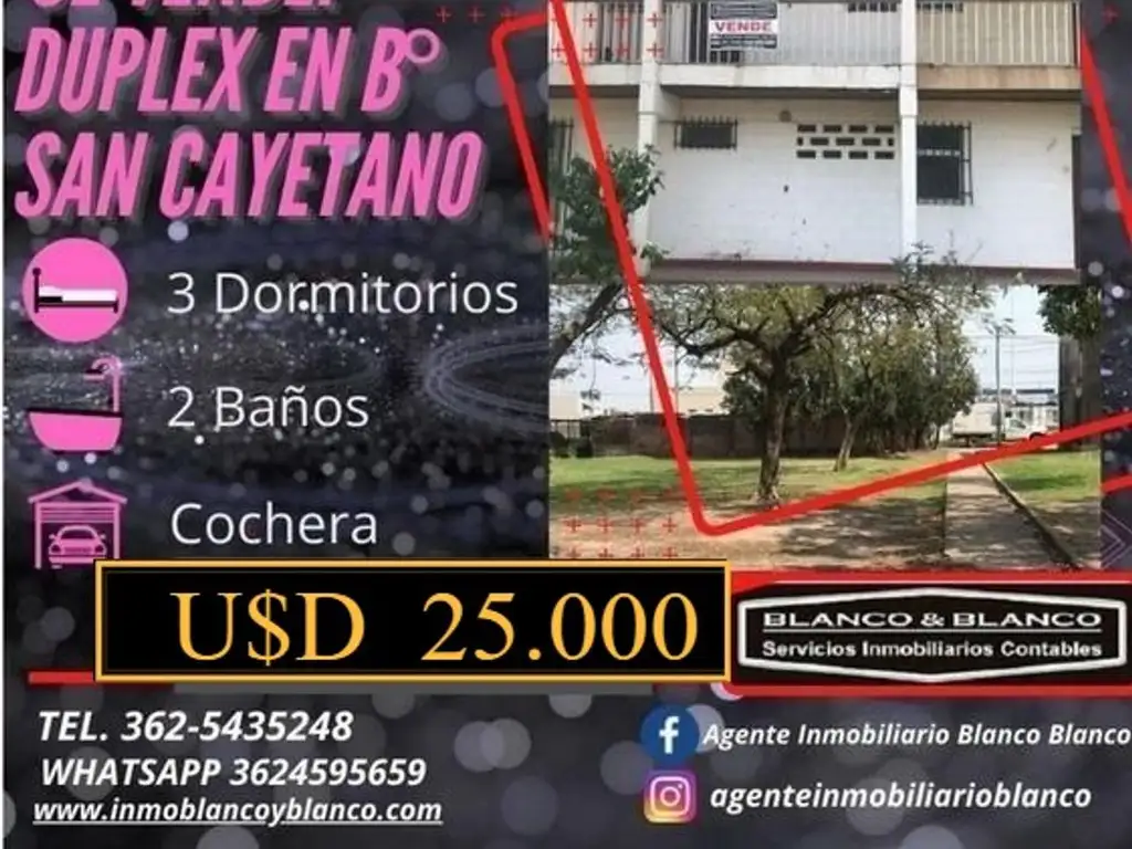 SE VENDE: B° SAN CAYETANO DUPLEX DE 3 DORMITORIOS