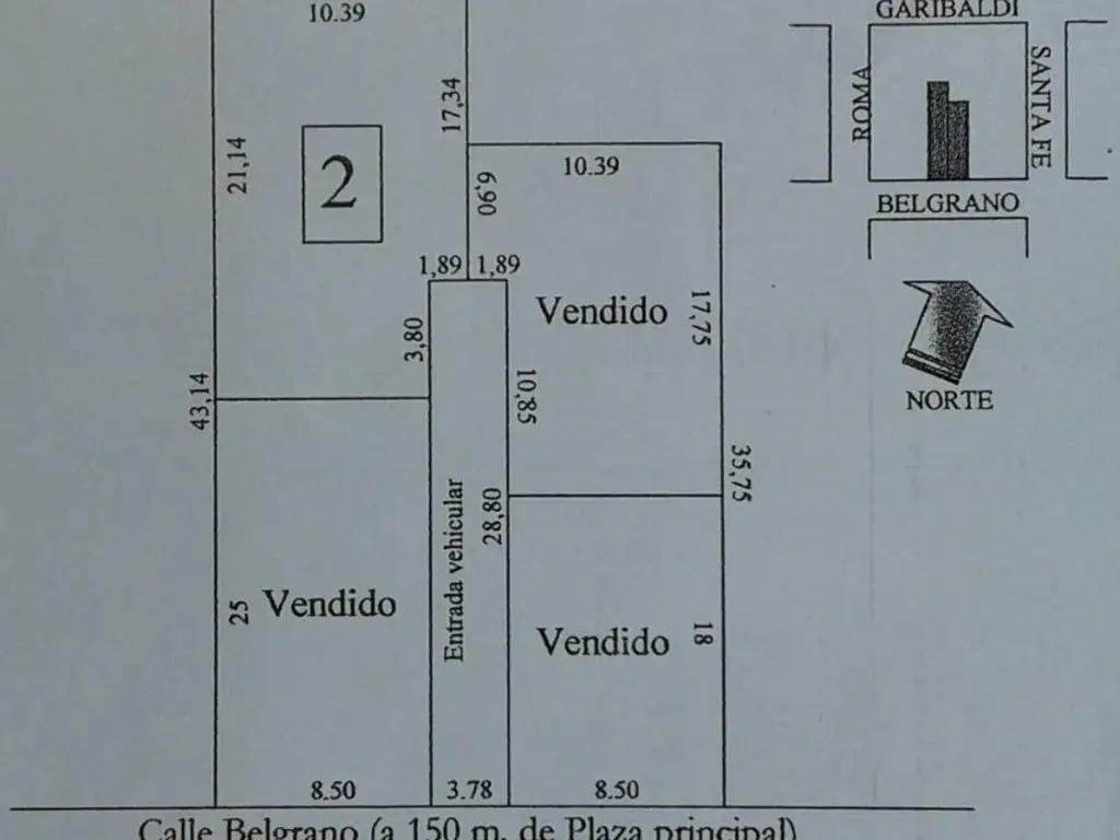 BELGRANO ENTRE ROMA SANTA FE A 150 M DE LA PLAZA.